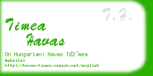 timea havas business card